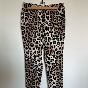 BANANA REPUBLIC Leopard Print 100%Polyester Hayden pant size M